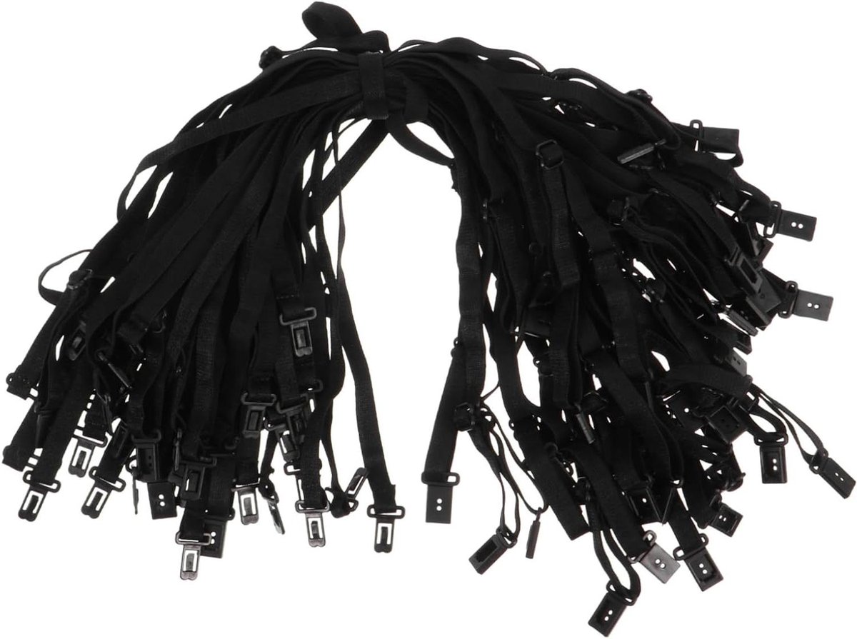 Smoakez - 50 stuks Strikjes Verlengriem DIY Accessoires - Verstelbare Strikjesverlenger met Elastisch Koord - Voorgestrikte Polyester Flexibele Elastische Band