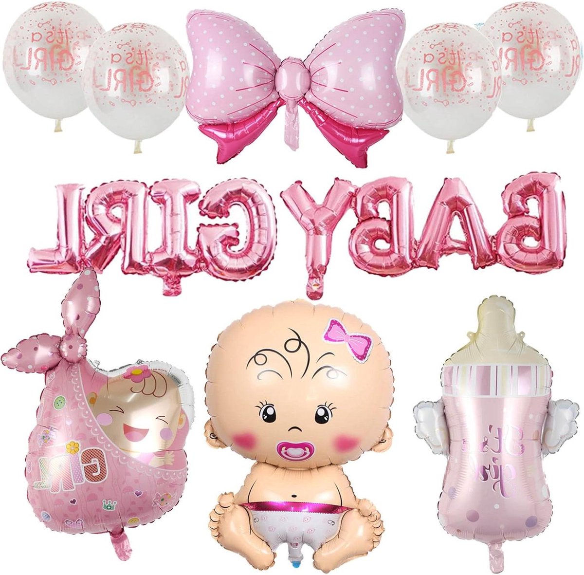 Smoakez - Babyshower Decoratie Meisjes - Roze Ballonnen voor Gender Reveal Party en Babyshowerviering