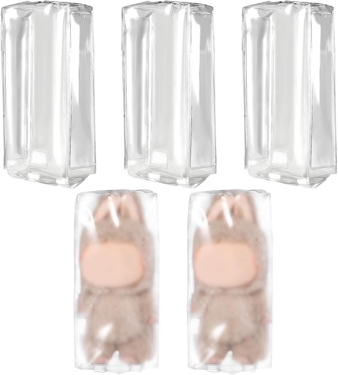 Smoakez - Doorzichtige Figuurdisplaytassen met Kliksluiting, PVC Stofdichte Beschermhoezen - Ideaal voor Poppen en Anime-Speelgoed