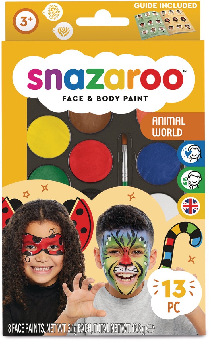Snazaroo Schminkset 13-delig Dierenrijk