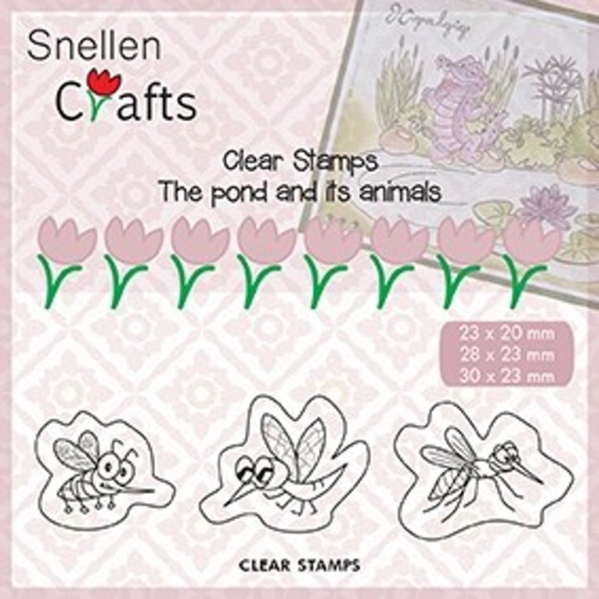 CLP004 Clearstamp SnellenCrafts Insects stempel insecten insect