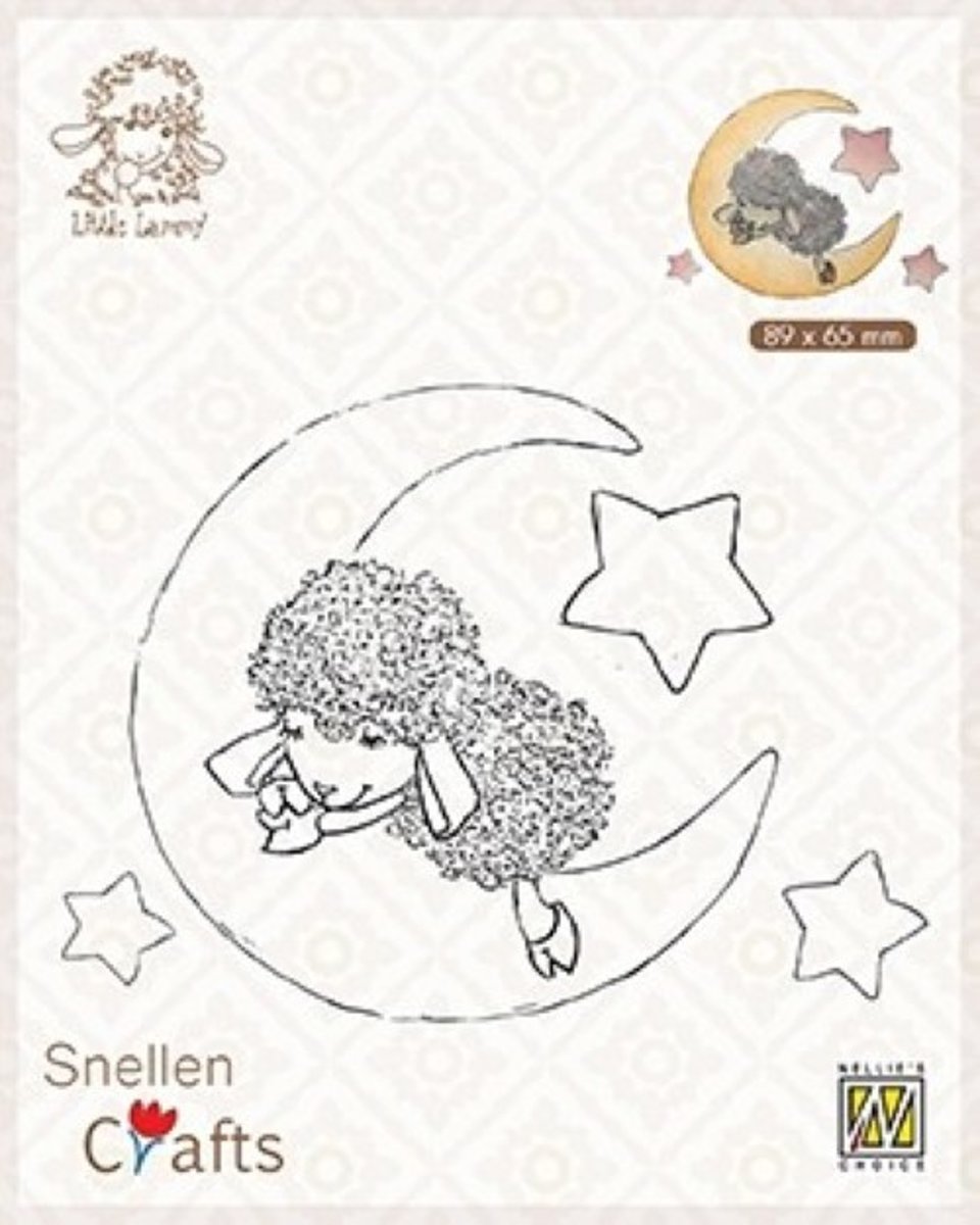 SCLOLA007 Nellie Snellen   Clear stamps Little Lammy in dreamland schaapje kerstmis