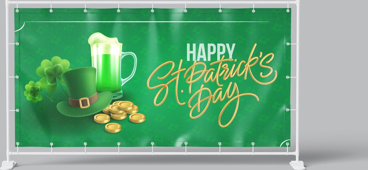St. Patricks Day Spandoek 100x200cm