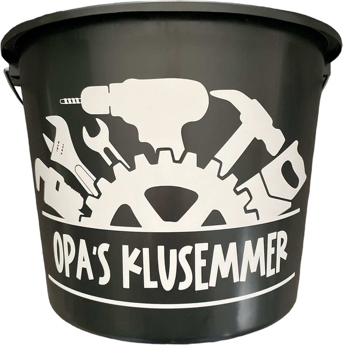 Cadeau Emmer-Opas Klusemmer 2.0-12 Liter-Zwart-Cadeau-Geschenk-Gift-Kado-Verjaardag-Vaderdag