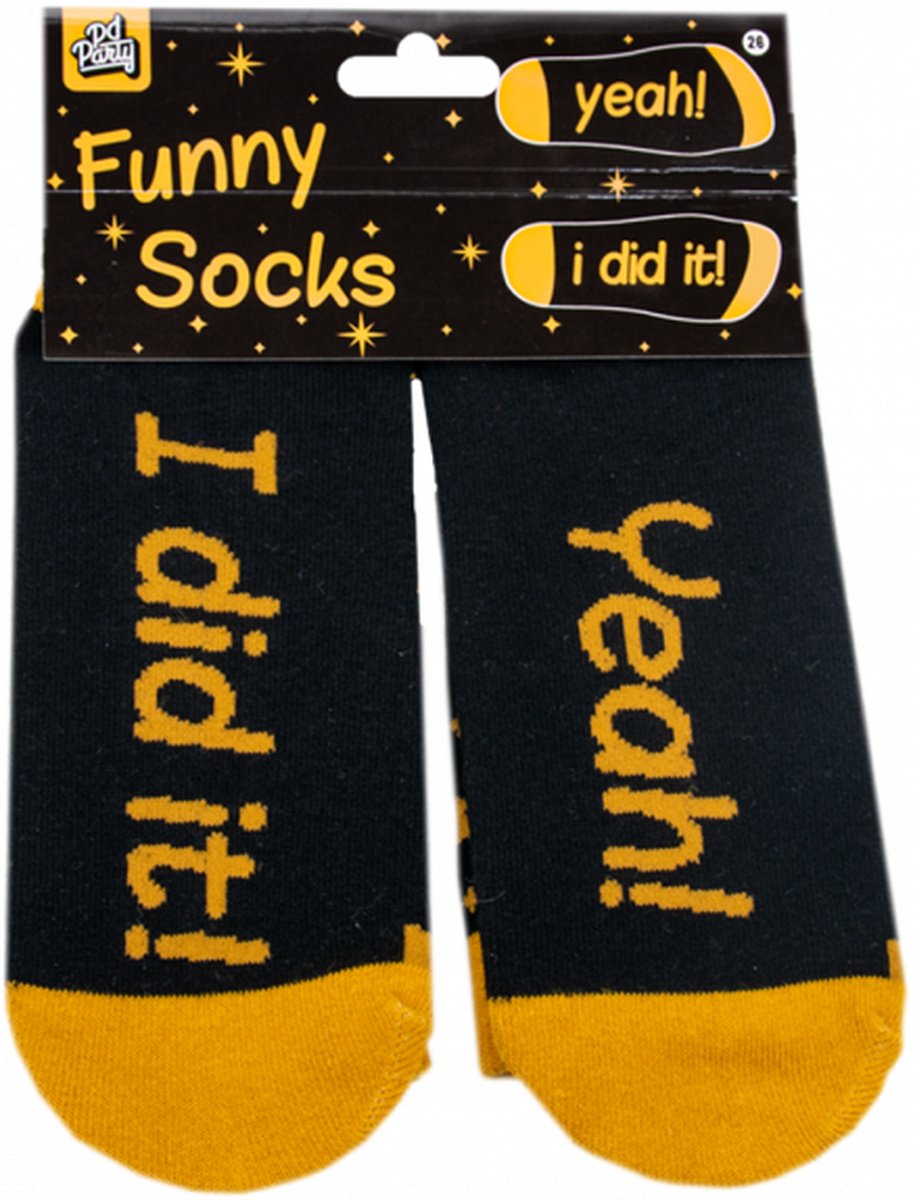 Geslaagd - -Sokken - Funny socks -Yeah! - I did it!- Cadeauverpakking