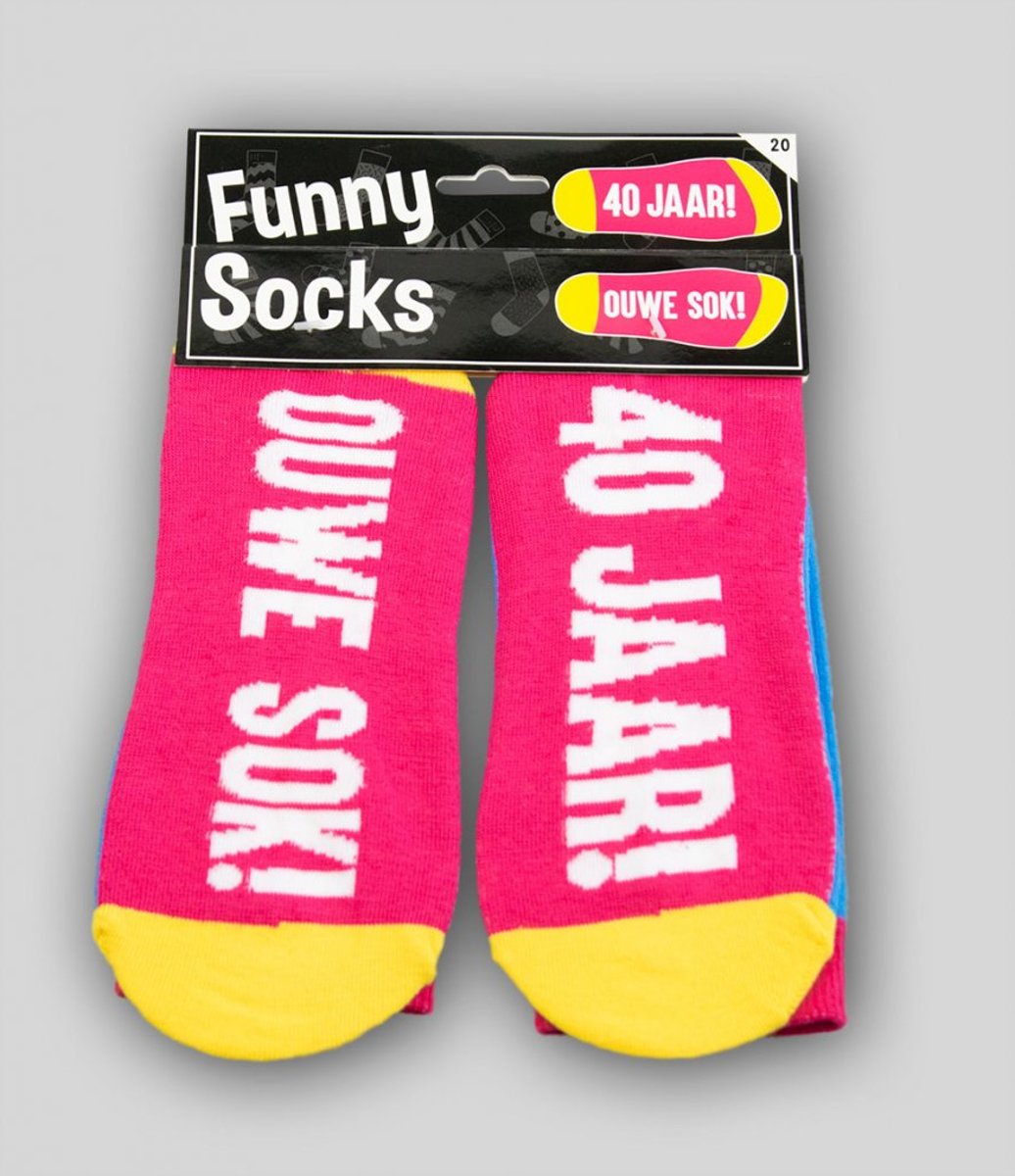 Sokken - Funny socks - 40 jaar! Ouwe sok!