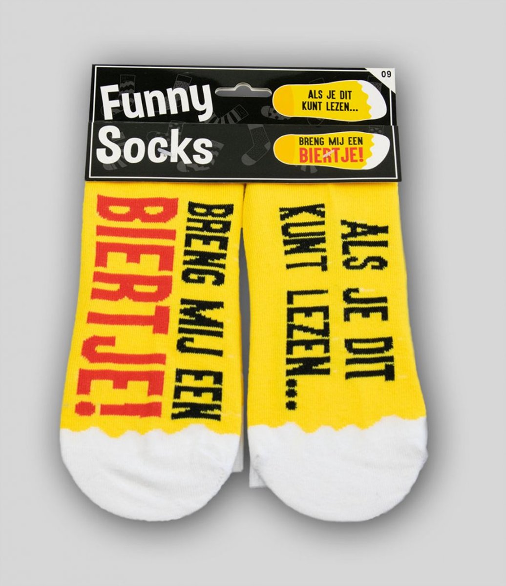 Sokken - Funny socks - Als je dit kunt lezen breng mij een biertje