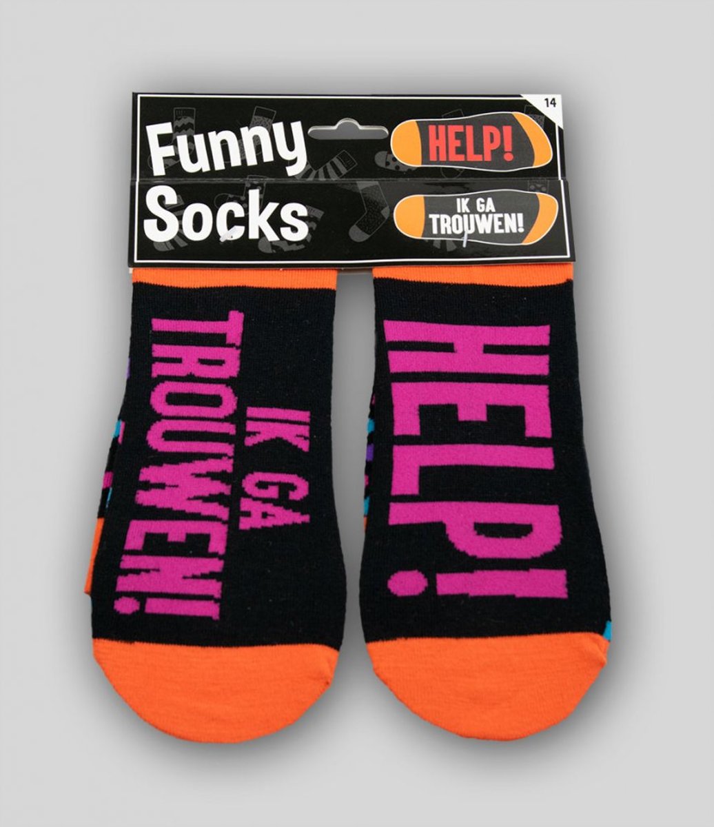 Sokken - Funny socks - Help! Ik ga trouwen!
