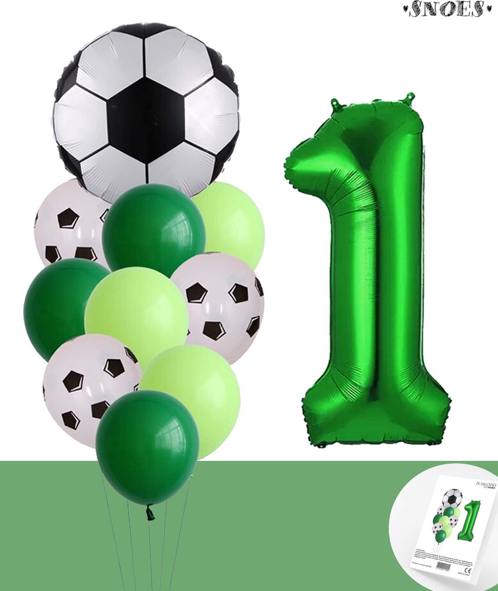 Voetbal Verjaardag * Ballonnen Set 1 Jaar * Hoera 1 Jaar * Jarig Voetbal * Voetbal Fan * Snoes * 80 CM * Voetbal Versiering * Birthday