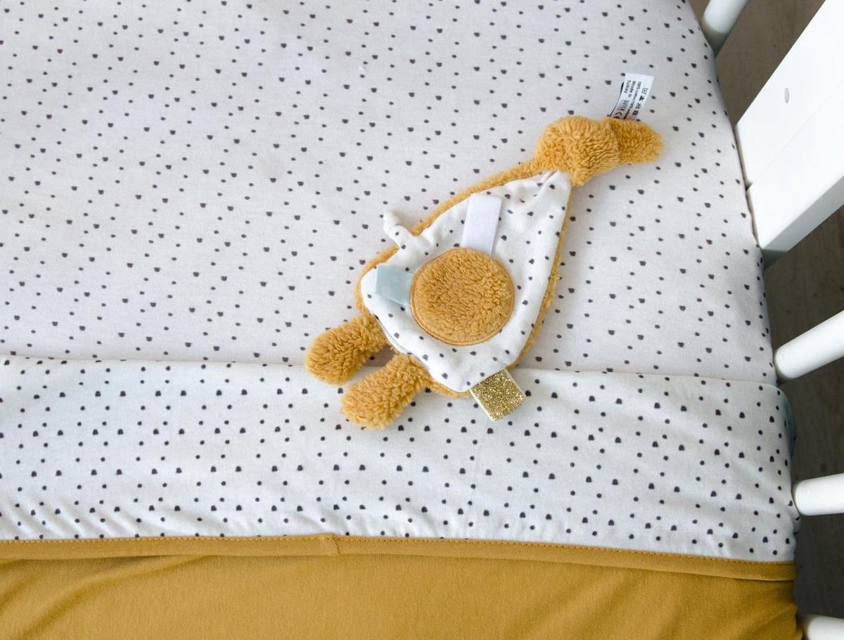 Snoozebaby knuffeltje Bumble Bonny Bumblebee - met labeltjes - oker