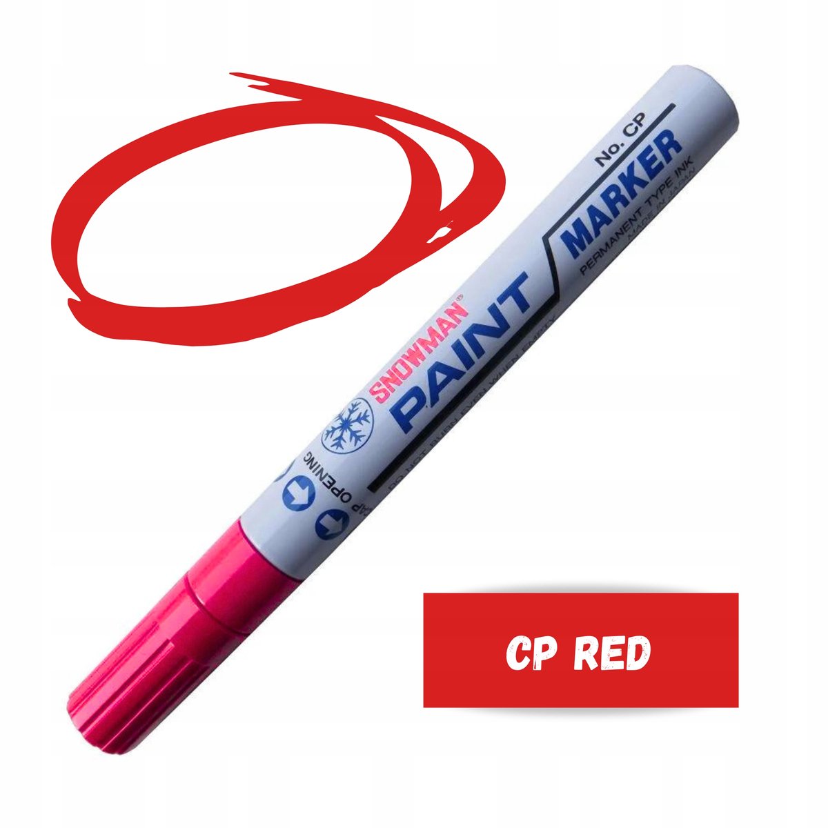 SNEEUWMAN Olieverf Marker Rood Dik 1,5-3 mm - Permanent en waterdicht