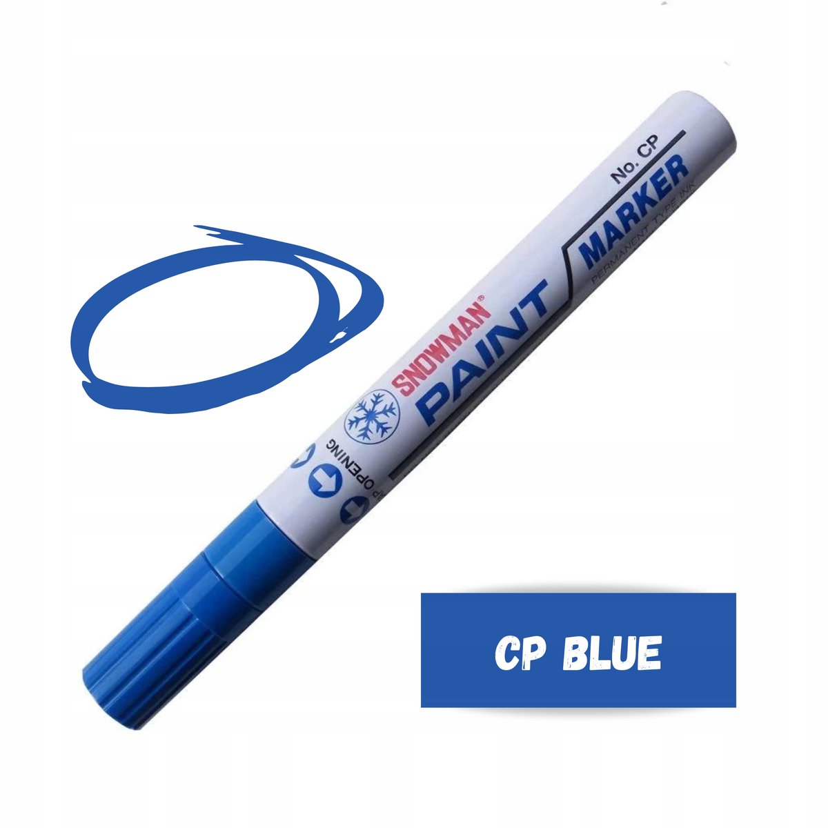 SNOWMAN Olieverfmarker Dik Blauw 1,5-3 mm