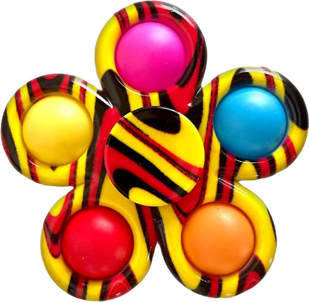 Fidget- Simple Dimple - Popit - Spinner- Geel - TikTok