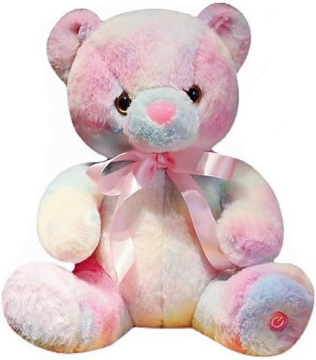 Lichtgevende knuffel - Beer - 28 cm - Meerdere kleuren - Knuffel met licht - Babyknuffel - Knuffel - Knuffelbeer