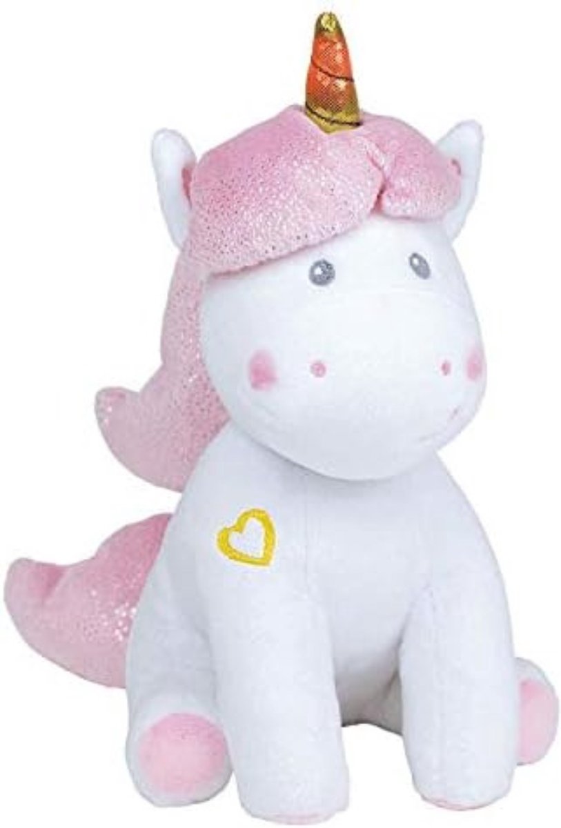 Lichtgevende knuffel - Eenhoorn - 24 cm - Roze&Wit - Knuffel met licht - Babyknuffel - Knuffel - Knuffelbeer