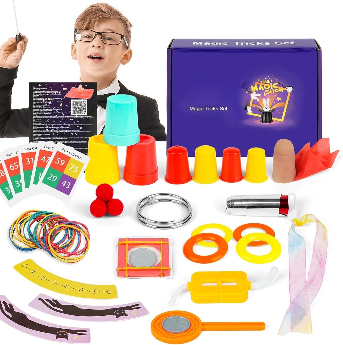 Solacis Goocheldoos voor kinderen - Goochelset - Goocheldoos - Goochelhoed - Goocheltrucs - Must have voor uw kind!