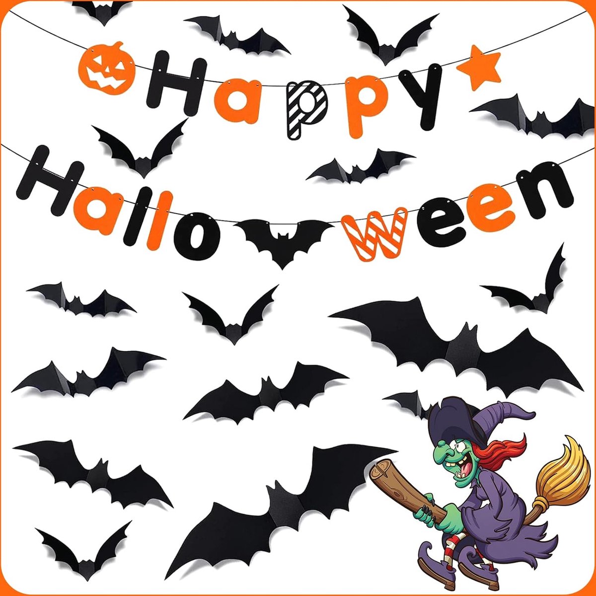 Solacis Halloween Decoratie - Raamsticker - Halloween versiering - Horror - Eng - Must have voor halloween!