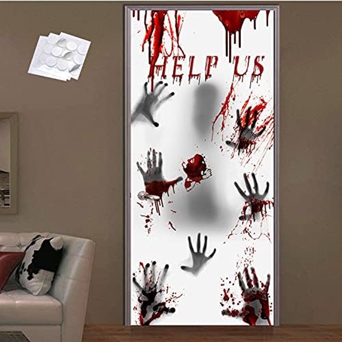 Solacis Halloween Decoratie - Raamsticker - Halloween versiering - Horror - Eng - Must have voor halloween!