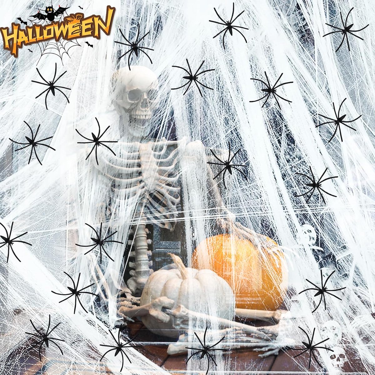 Solacis Halloween Decoratie - Spinnenweb - Halloween versiering - Decoratie buiten - Horror - Eng - Must have voor halloween!