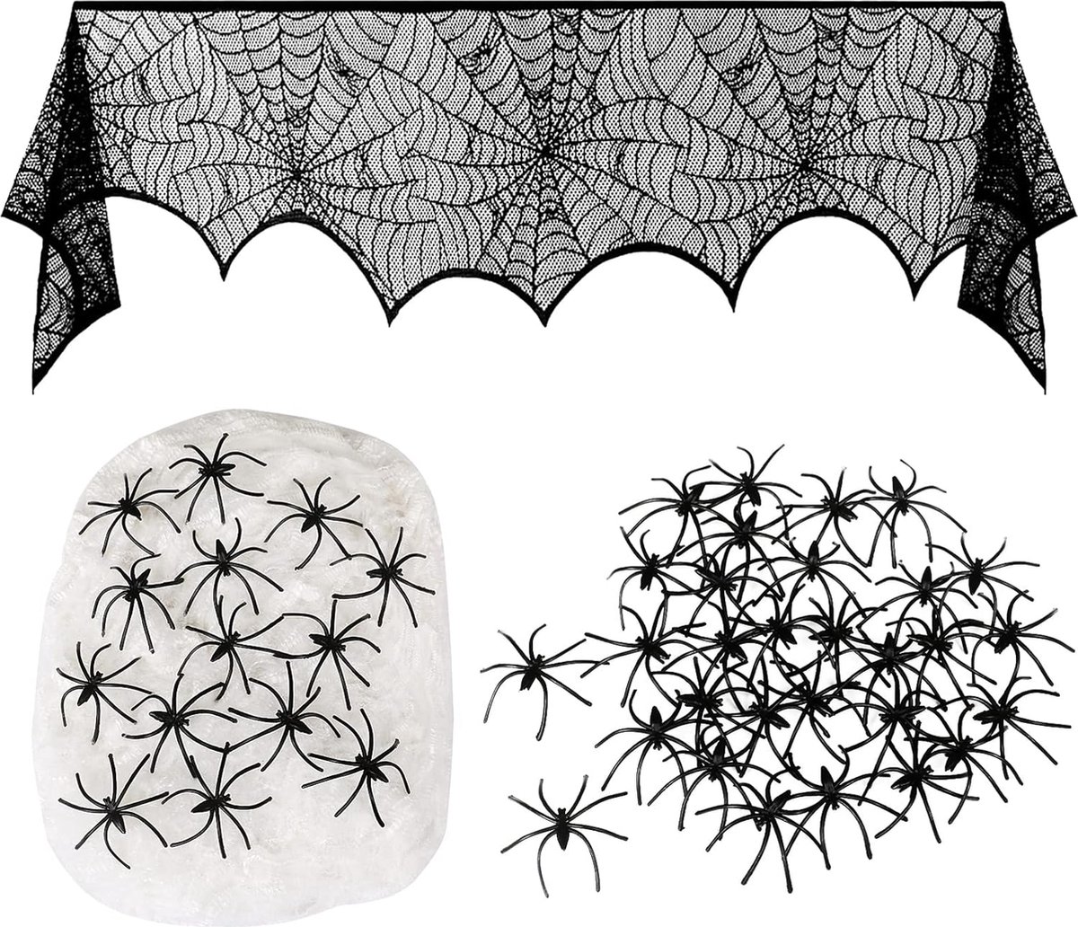 Solacis Halloween Decoratie - Spinnenweb - Halloween versiering - Decoratie buiten - Horror - Eng - Must have voor halloween!