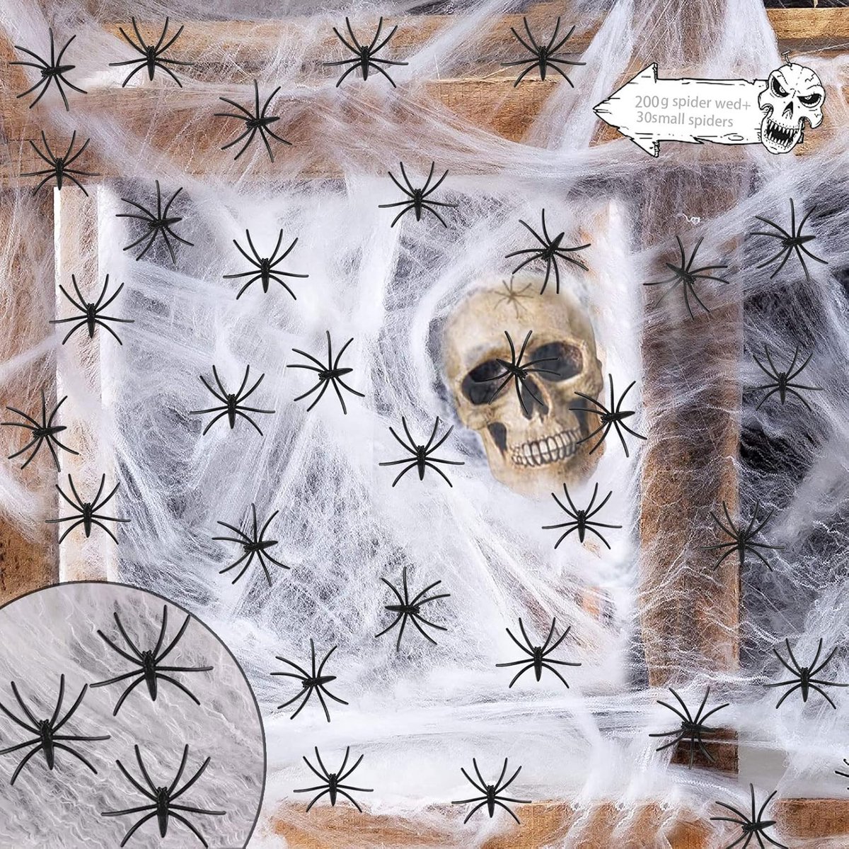 Solacis Halloween Decoratie - Spinnenweb - Halloween versiering - Decoratie buiten - Horror - Eng - Must have voor halloween!