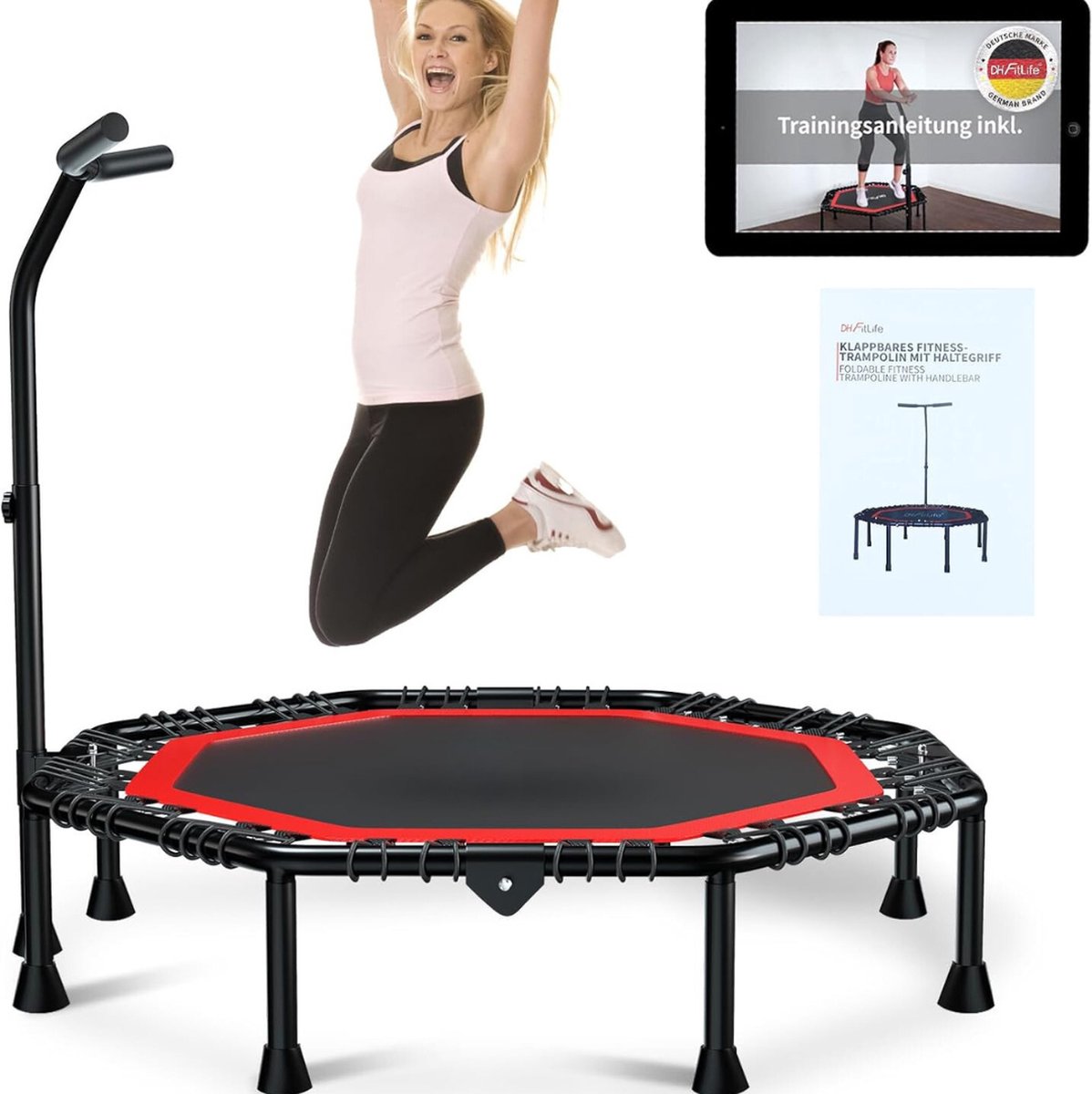 Solacis Mini trampoline - Fitness trampoline - Kinder trampoline - Mini trampoline volwassenen - Kleine trampoline - Must have!
