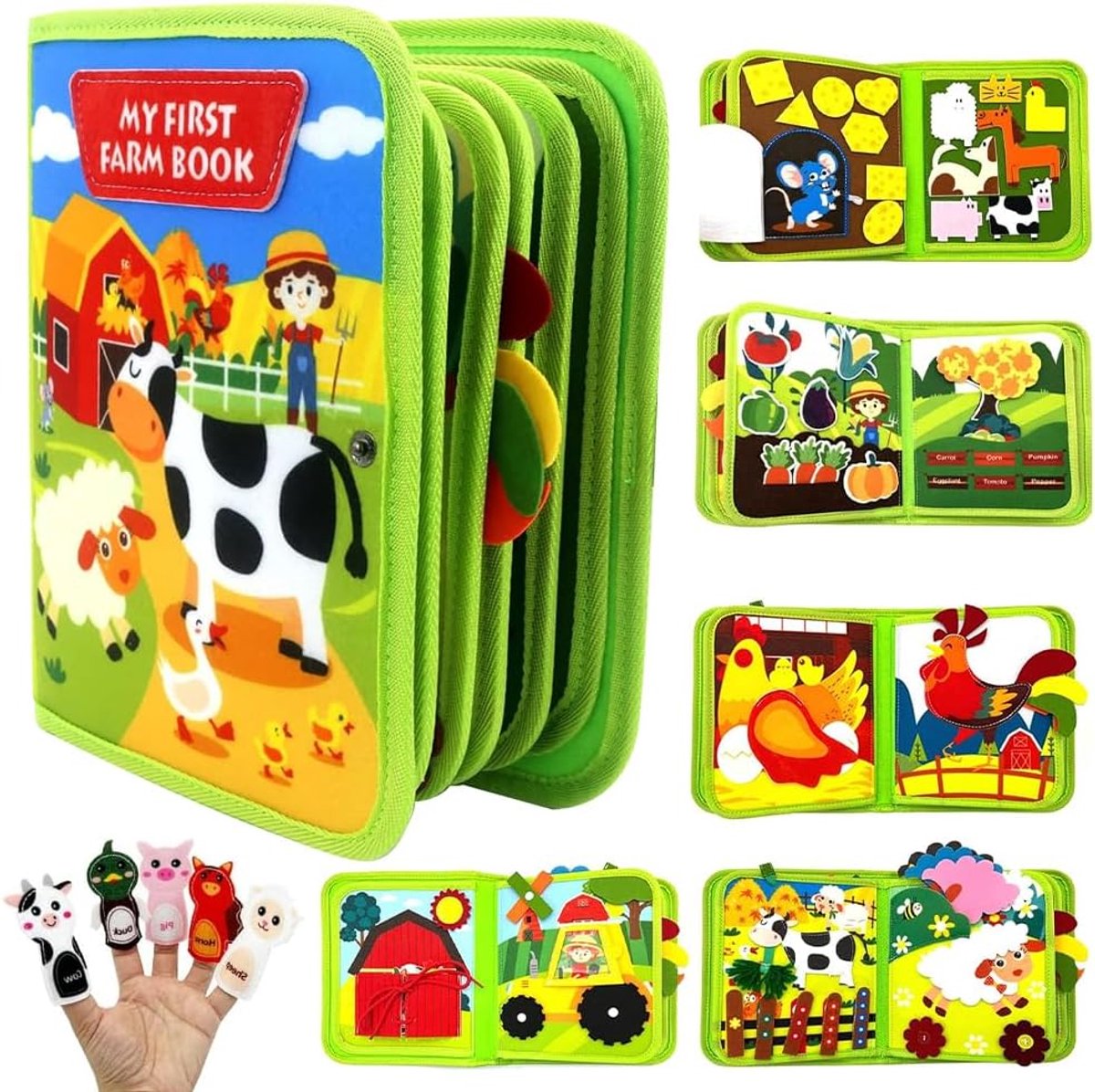 Solacis Montessori activiteitenboek - Busy Board - Activiteitenbord - Activity board - Sensorisch speelgoed - Must have voor uw kind!