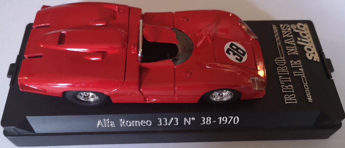 Alfa Romeo 33/3 Nr 38 -1970 Le Mans Rood Solido Speelgoedvoertuig 1:43