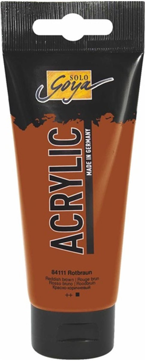 Solo Goya Roodbruine Acrylverf - 100ml tube - Hoge kwaliteit A-merk
