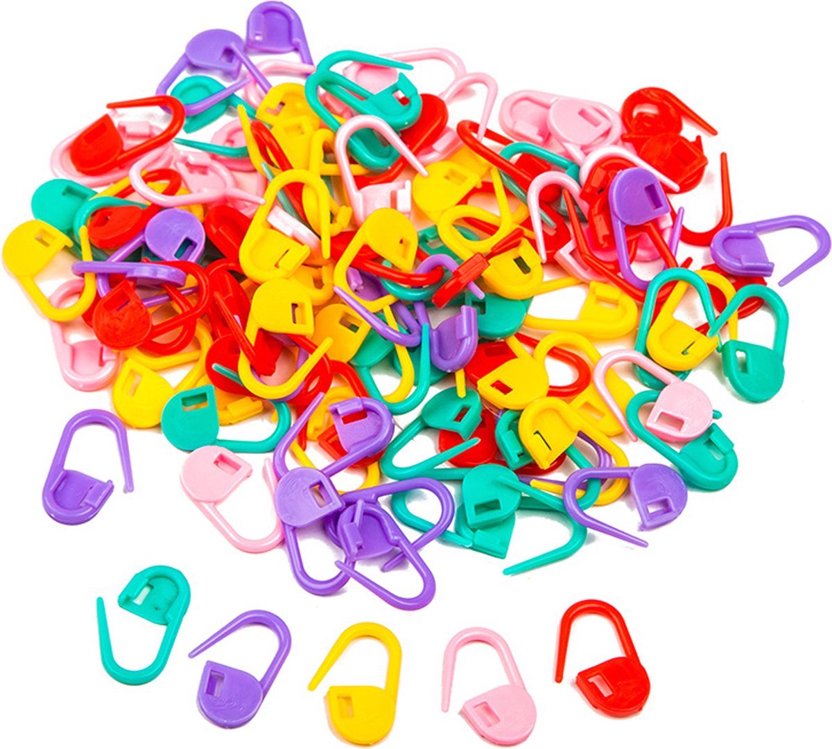   100-Delige Steekmarkeerders Set - Breinaald Markeerders - Multicolour Kit