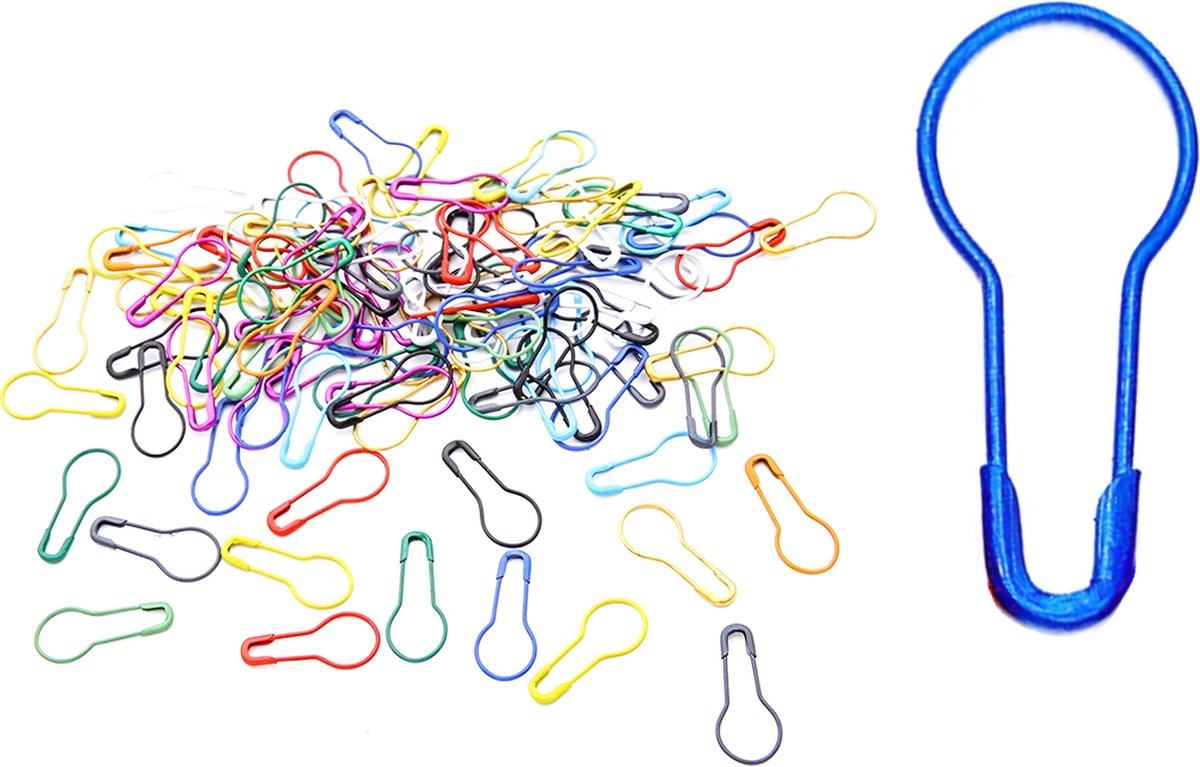 Somstyle 100x Veiligheidsspelden - Steekmarkeerders Haken - Veiligheidsoogjes - Multicolor