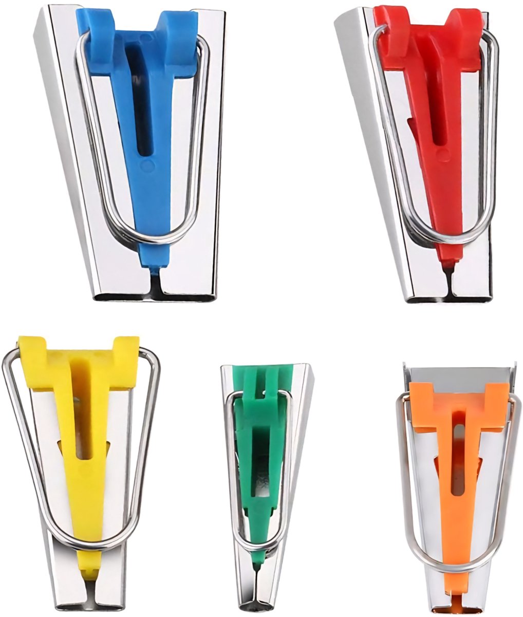 Somstyle Biasband Maker Set - 5 Stuks - Naai Accessoires - 6, 9, 12, 18, 25 MM - Biaisband Maken - Multicolor