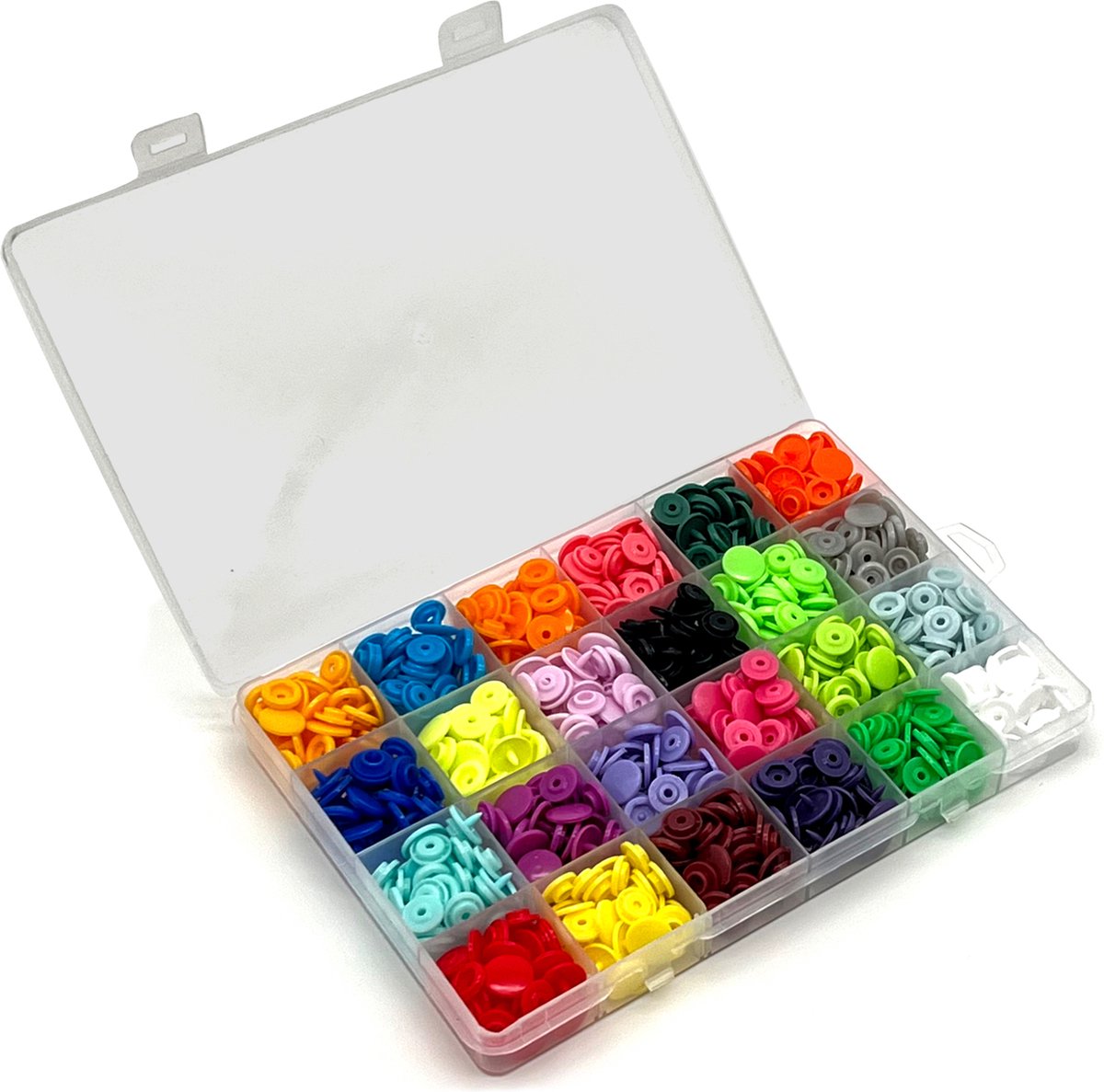Somstyle Complete Drukknopen Set - 408 Sets - T5 Knopen voor Naaien - 24 Kleuren