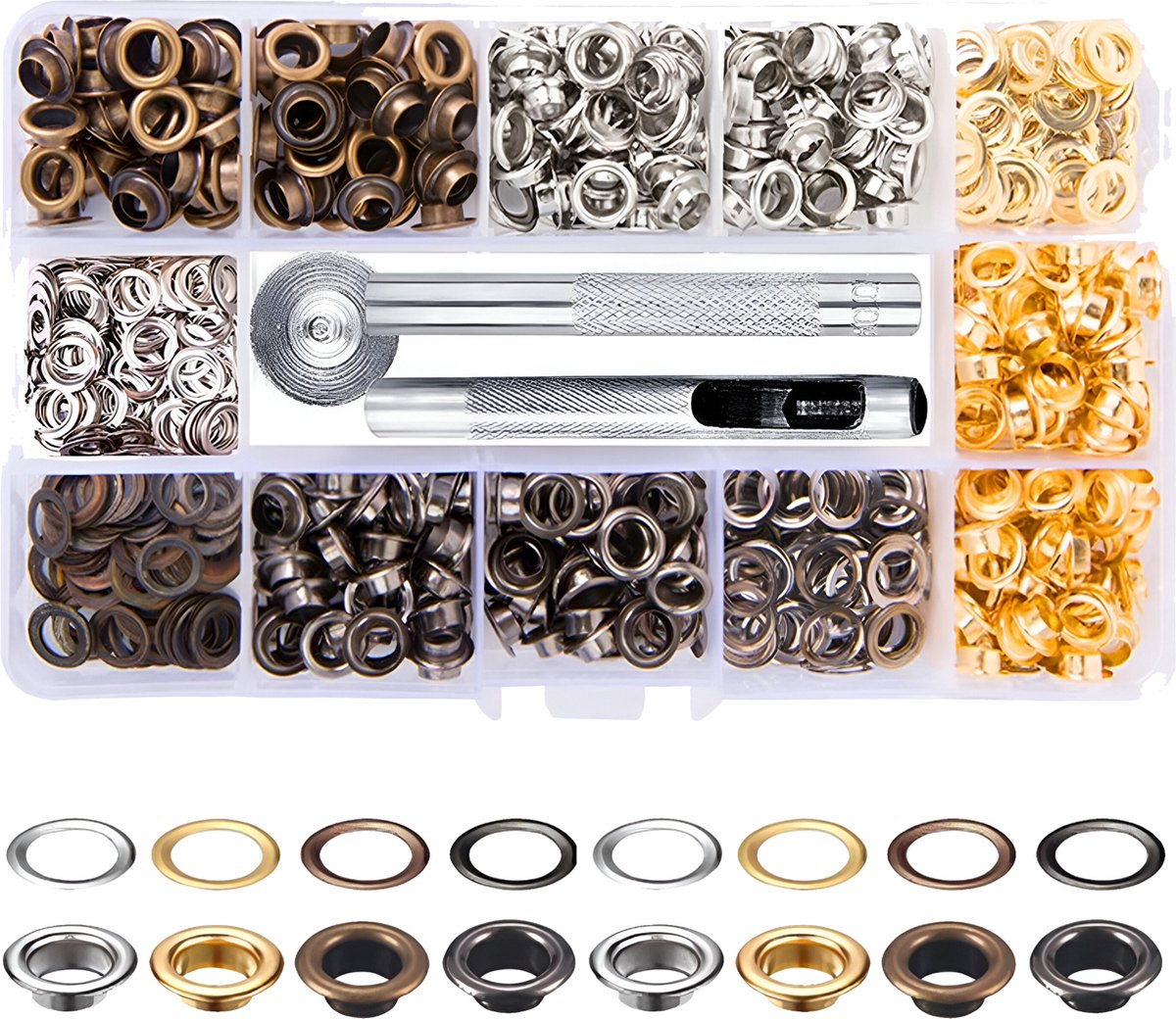 Somstyle Complete Drukknopen Set Met Tang - 400 Sets - Druktang - Naaien - 4 Kleuren