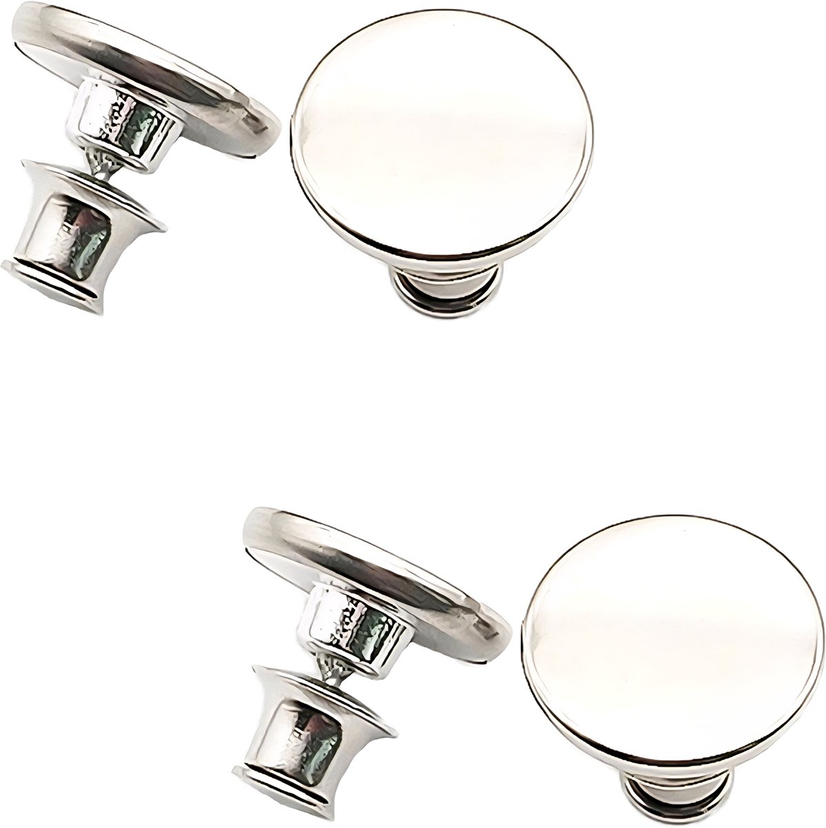 Somstyle Jeansknopen Set - 4 Stuks - 17 MM - Universele Knopen voor Spijkerbroek & Jas - Jeans Button Pins - Zilverkleurig