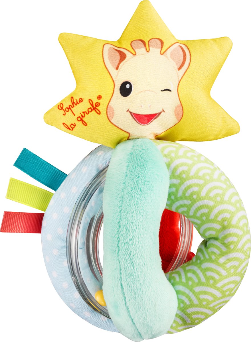 Sophie de giraf stoffen balletjes rammelaar