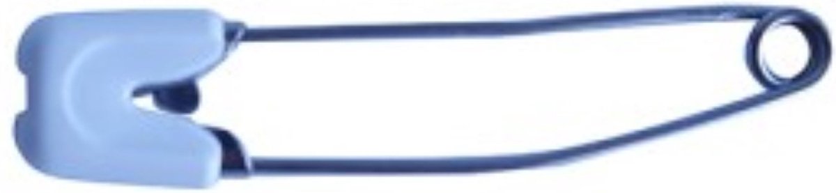 Greenminds veiligheidsspelden - 8 spelden met kap - blauw - 55 mm - safety pins - kraamcadeau