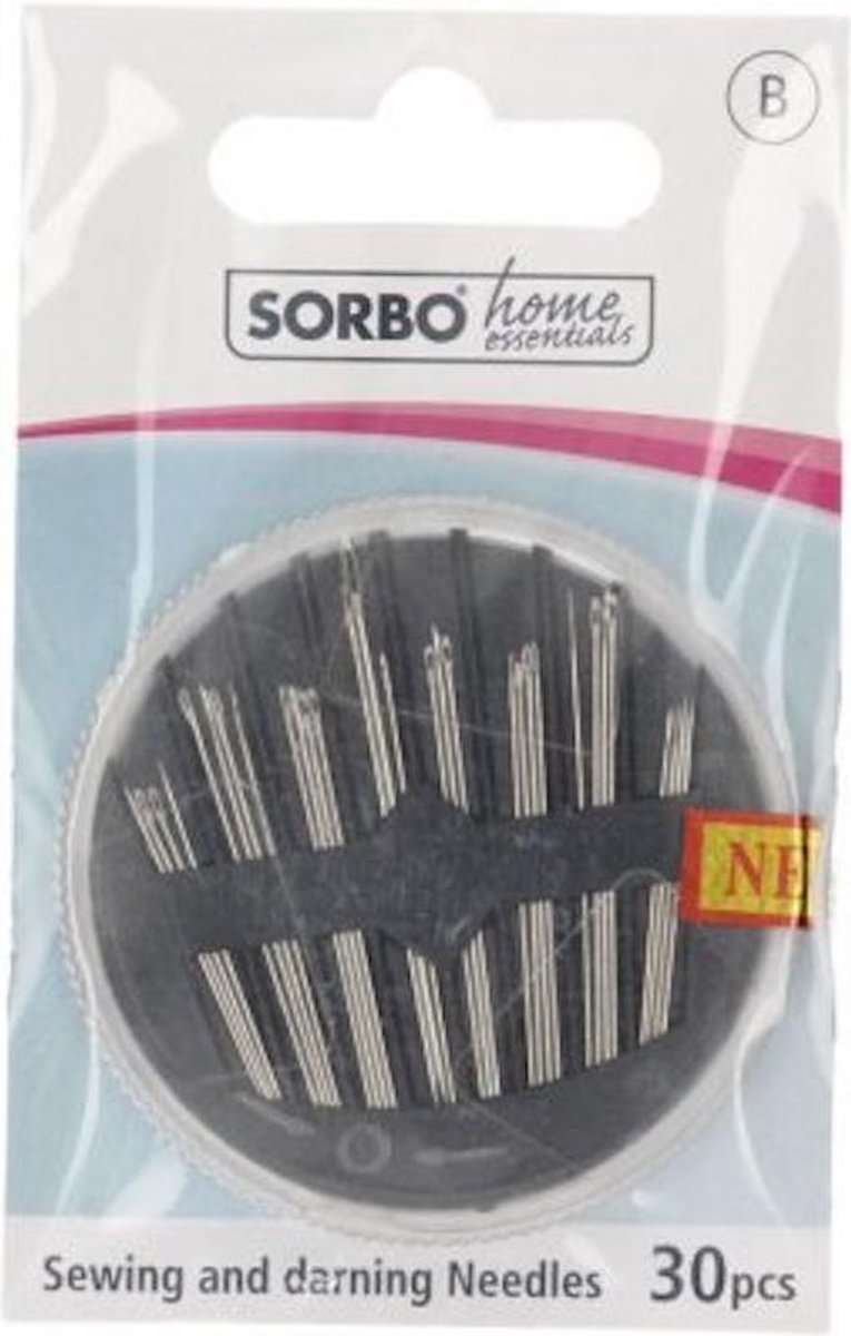 Sorbo Home Essentials Sewing & Darning Needles - naai- en stopnaalden - 30 naalden assortie