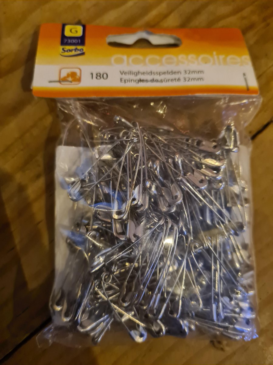 180 Veiligheidsspelden 23mm sorbo