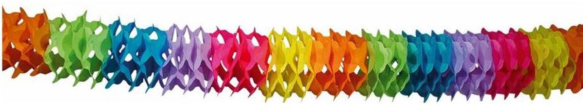 2x slinger multi kleuren - papier - 6 meter