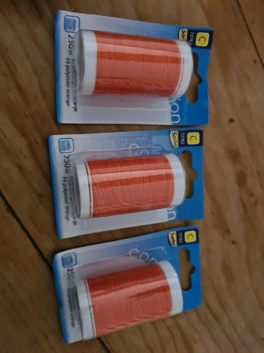 3x 250m Polyestergaren Oranje Sorbo