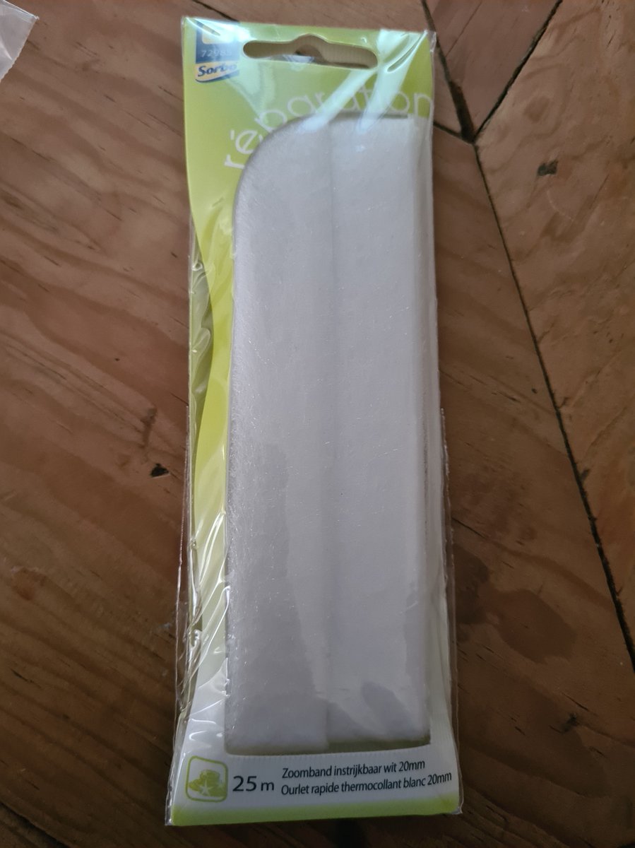   25M zoomband instrijkbaar wit 20mm