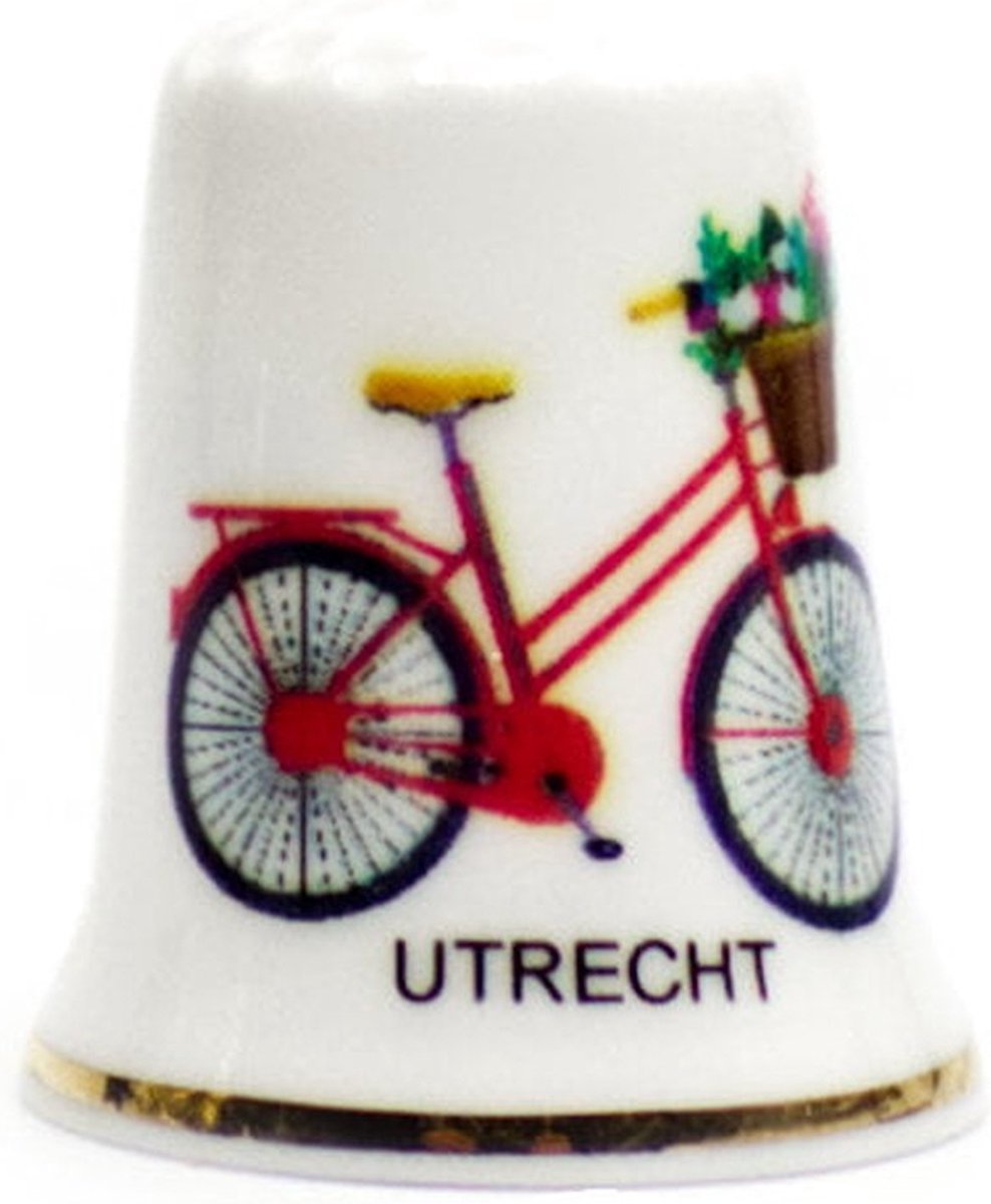 Vingerhoedje Fiets Utrecht - Vingerhoed - Fiets Utrecht - Utrecht - Fiets - Wit - Stadsfiets - Bloemen