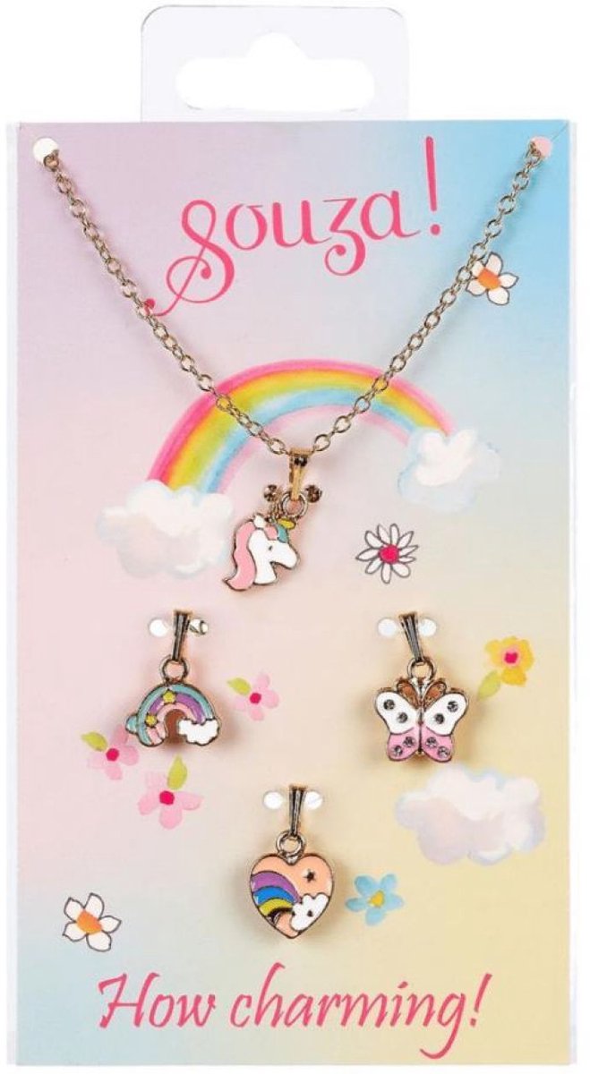 Souza Cadeauset Miracles, ketting + 3 bedeltjes (1 set/kaartje, 1 kaartje).