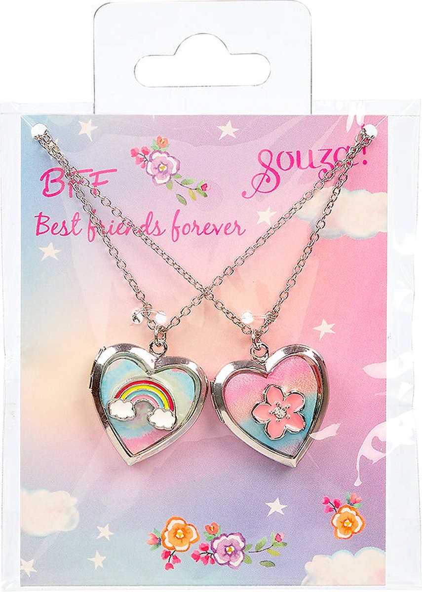Souza Giftpack BFF Hart, 2 kettingen (2 stuks/kaartje, 1 kaartje).