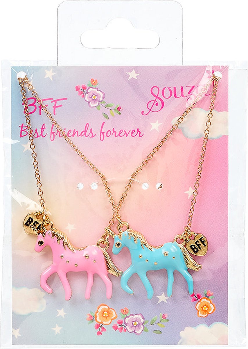 Souza Giftpack BFF Paarden, 2 kettingen (2 stuks/kaartje, 1 kaartje).