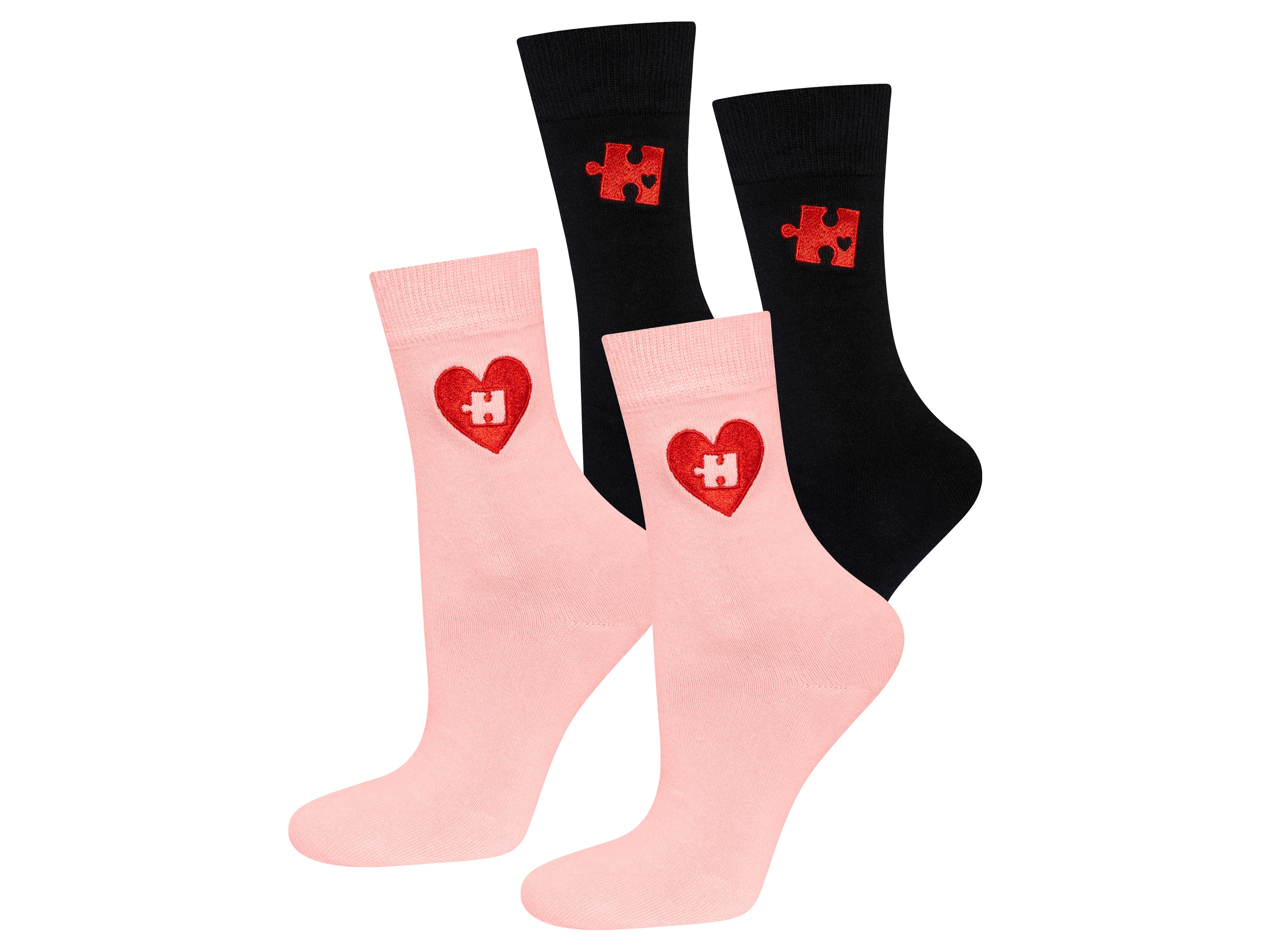 Soxo 2 paar valentijnssokken (Puzzel)