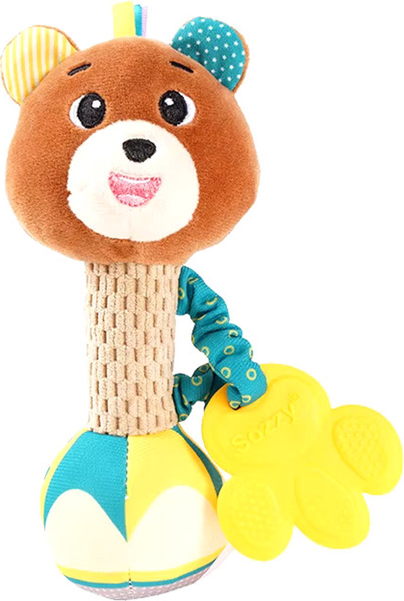Sozzy - Baby Rammelaar - Bijtring - Beertje - Babyspeelgoed - Armband Rammelaar