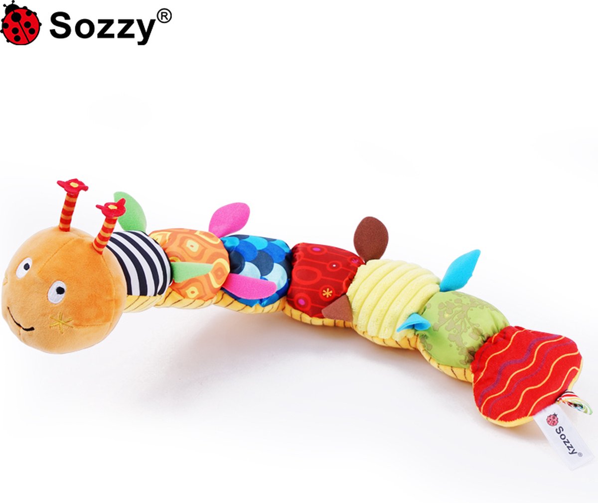 baby speelgoed/ rammelaar/ knuffel/ baby knuffel/ baby meetlint/ meetlint voor baby/ grijo speelgoed/ bijtspeelgoed/ Rups