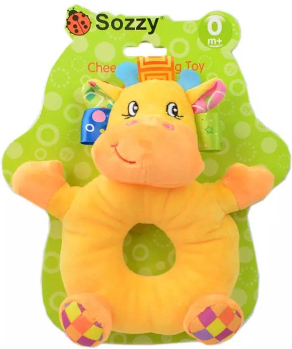 rammelaar/ speelgoed/ speeltjes/ kerstcadeau voor baby/sinterklaas/ kerst cadeau/ Cartoon Pluche Dier Rammelaar Bel Wandelwagen Baby Winkelwagen Opknoping Windgong Muzikale Hand Shaker Speelgoed / giraffe